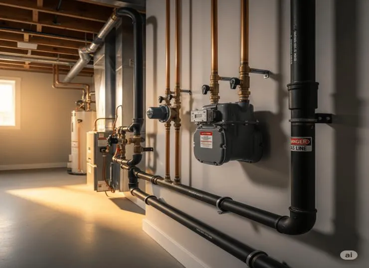 Inspeção da instalação de gás