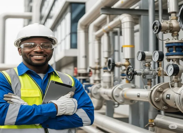 Manutenção em tubulação de gás no Rio de Janeiro